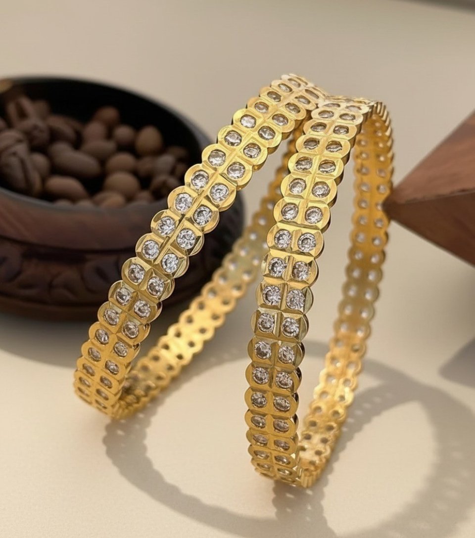 Crystal Bloom AD Bangles