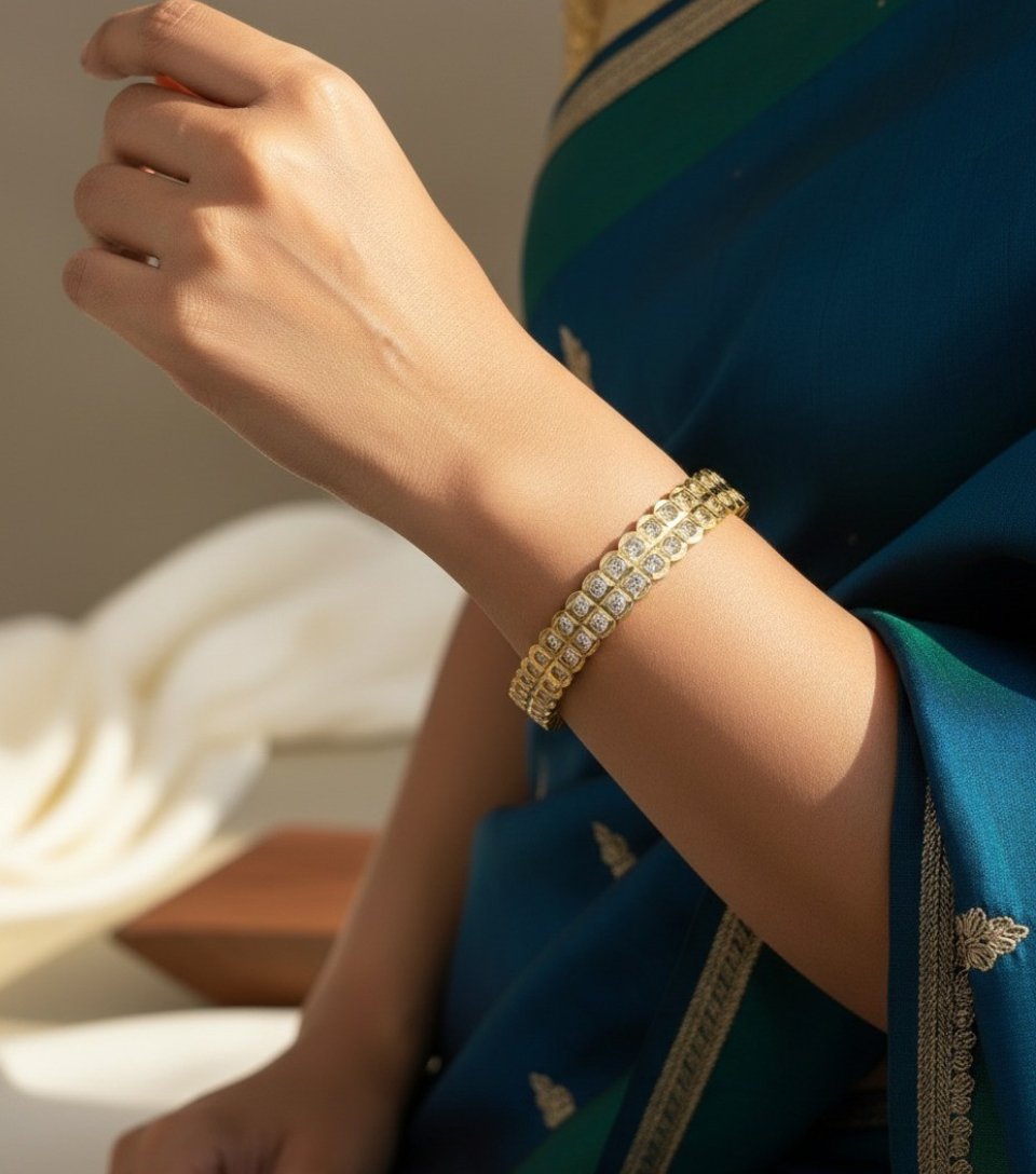 Crystal Bloom AD Bangles