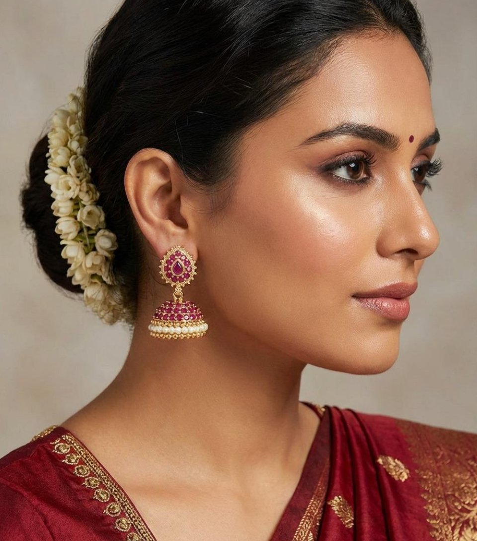 Ruby Pearl Jhumka
