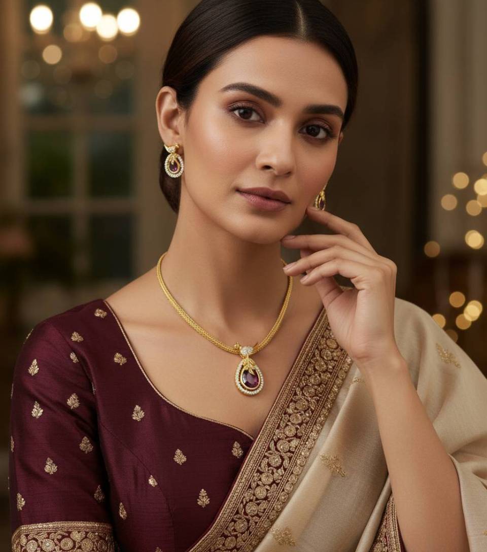 South Heritage Ruby Necklace Set