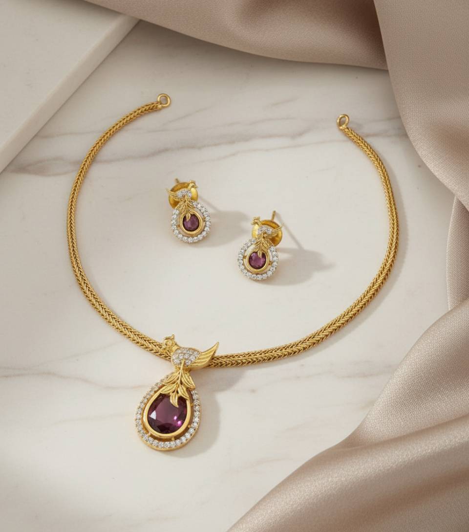 South Heritage Ruby Necklace Set